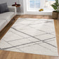 HomeRoots 7’ x 10’ Modern Abstract Pattern Area Rug in Gray Finish