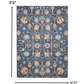 HomeRoots 7' x 10' Navy Blue Floral Buds Area Rug