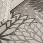 HomeRoots 7’ x 10’ Silver and Gray Indoor Outdoor Area Rug
