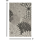 HomeRoots 7’ x 10’ Silver and Gray Indoor Outdoor Area Rug