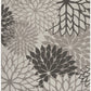 HomeRoots 7’ x 10’ Silver and Gray Indoor Outdoor Area Rug