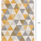 HomeRoots 7’ x 10’ Triangular Lattice Area Rug in Yellow Finish