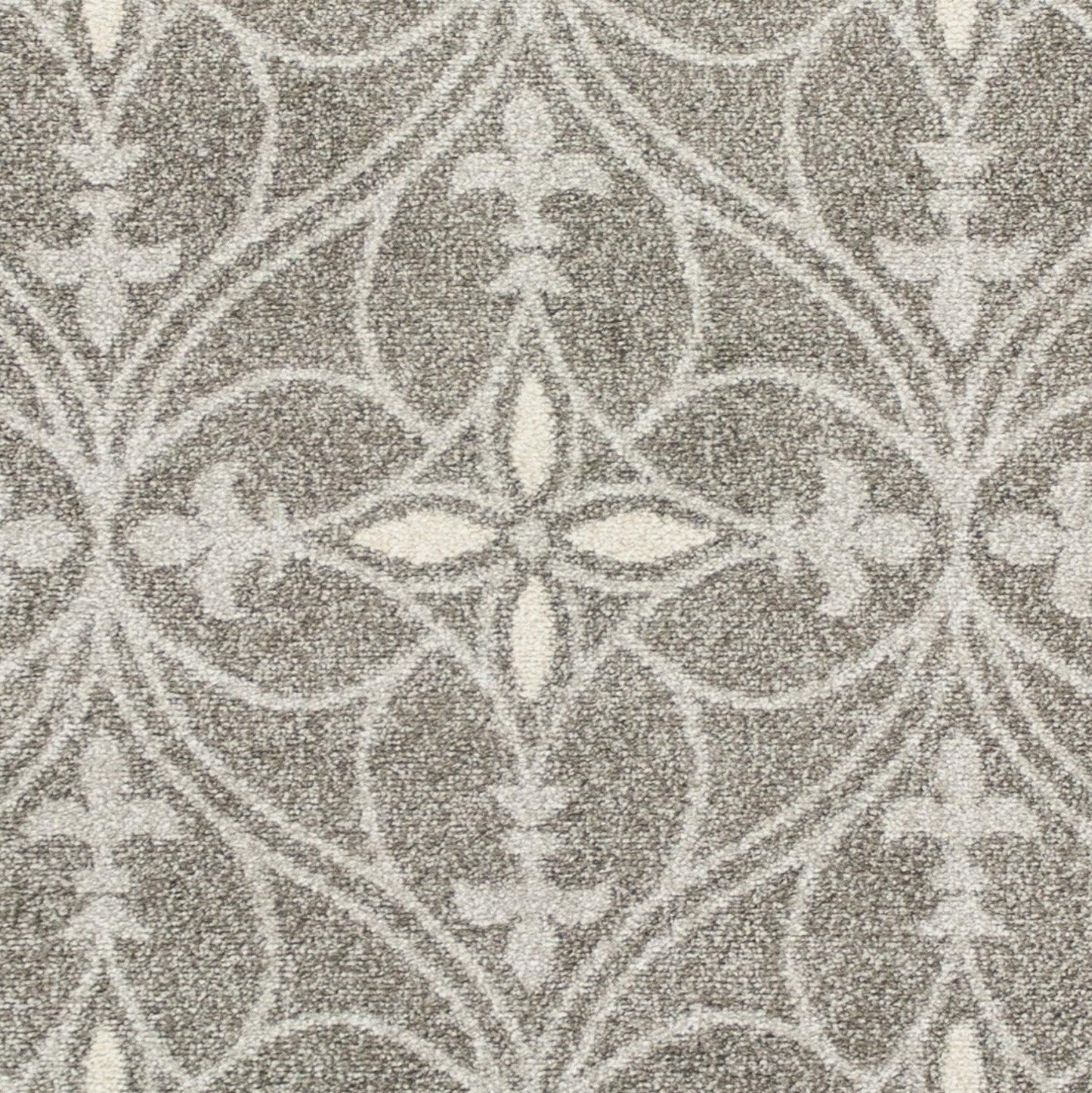 HomeRoots 7' x 11' Grey Geometric Trellis UV Treated Indoor Area Rug