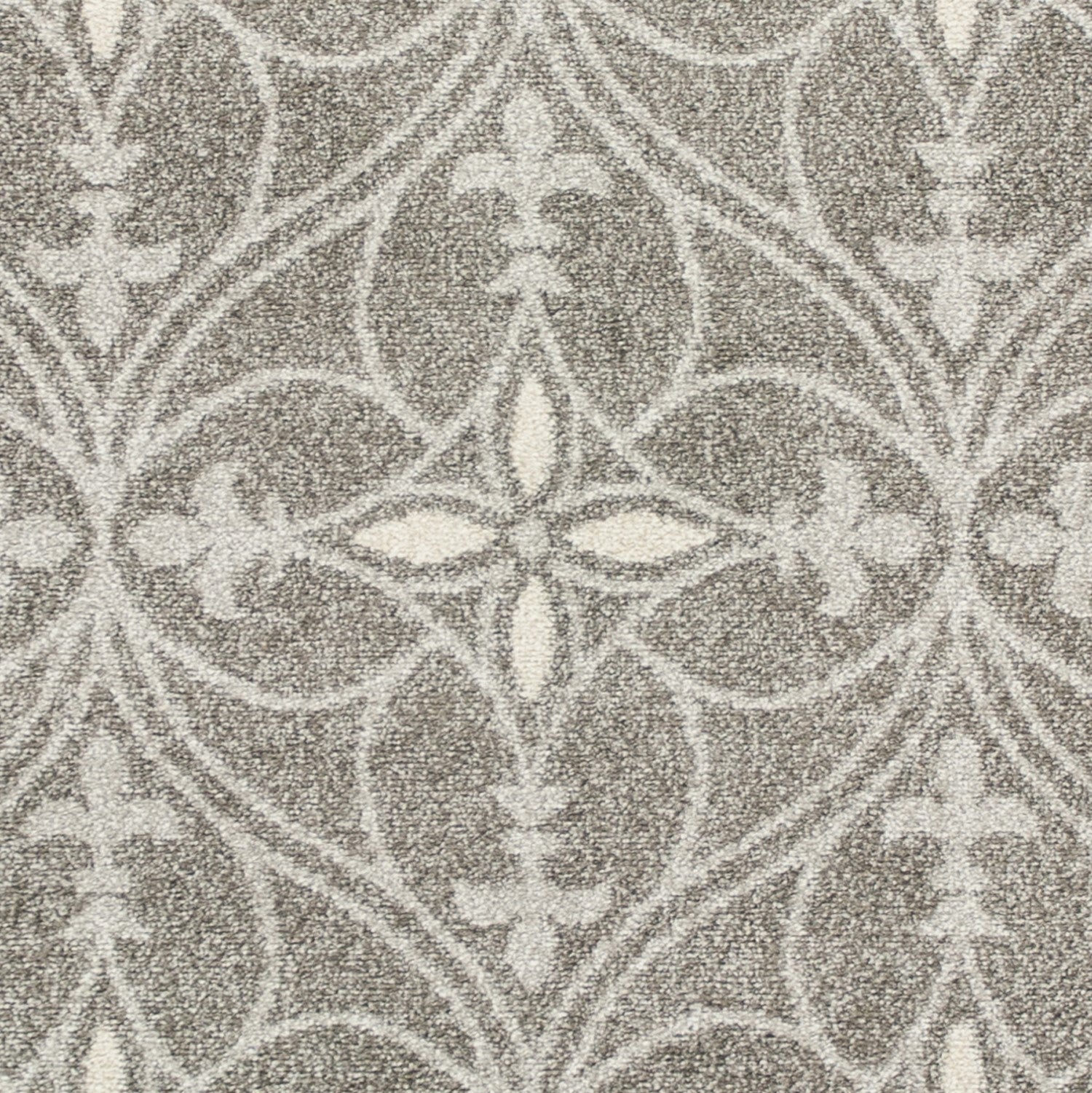 HomeRoots 7' x 11' Grey Geometric Trellis UV Treated Indoor Area Rug