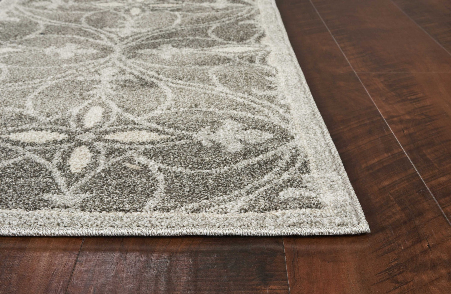 HomeRoots 7' x 11' Grey Geometric Trellis UV Treated Indoor Area Rug