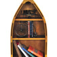 HomeRoots 7" x 18.5" x 34.3" Wooden Canoe Book Shelf Small