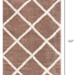 HomeRoots 7' x 9' Beige and White Modern Lattice Area Rug
