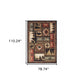 HomeRoots 7' x 9' Black and Brown Nature Lodge Area Rug