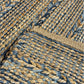 HomeRoots 7' x 9' Blue and Tan Braided Stripe Area Rug