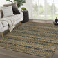 HomeRoots 7' x 9' Blue and Tan Braided Stripe Area Rug