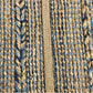 HomeRoots 7' x 9' Blue and Tan Braided Stripe Area Rug