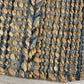 HomeRoots 7' x 9' Blue and Tan Braided Stripe Area Rug