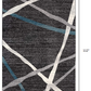 HomeRoots 7' x 9' Distressed Black and Gray Abstract Area Rug