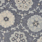 HomeRoots 7' x 9' Gray Floral Trellis Area Rug