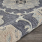 HomeRoots 7' x 9' Gray Floral Trellis Area Rug