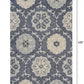 HomeRoots 7' x 9' Gray Floral Trellis Area Rug