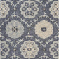 HomeRoots 7' x 9' Gray Floral Trellis Area Rug