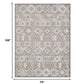 HomeRoots 7' x 9' Gray Ivory Aztec Pattern Indoor Outdoor Area Rug