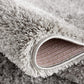 HomeRoots 7' x 9' Gray Modern Solid Shag Area Rug