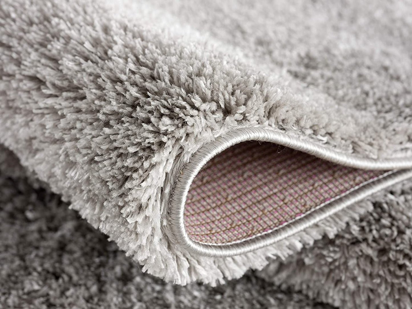 HomeRoots 7' x 9' Gray Modern Solid Shag Area Rug