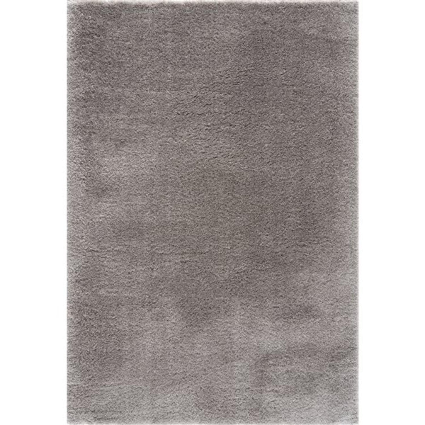 HomeRoots 7' x 9' Gray Modern Solid Shag Area Rug