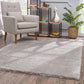 HomeRoots 7' x 9' Gray Modern Solid Shag Area Rug