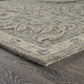 HomeRoots 7' x 9' Light Gray Floral Area Rug