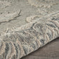 HomeRoots 7' x 9' Light Gray Floral Area Rug