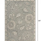 HomeRoots 7' x 9' Light Gray Floral Area Rug