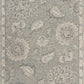 HomeRoots 7' x 9' Light Gray Floral Area Rug