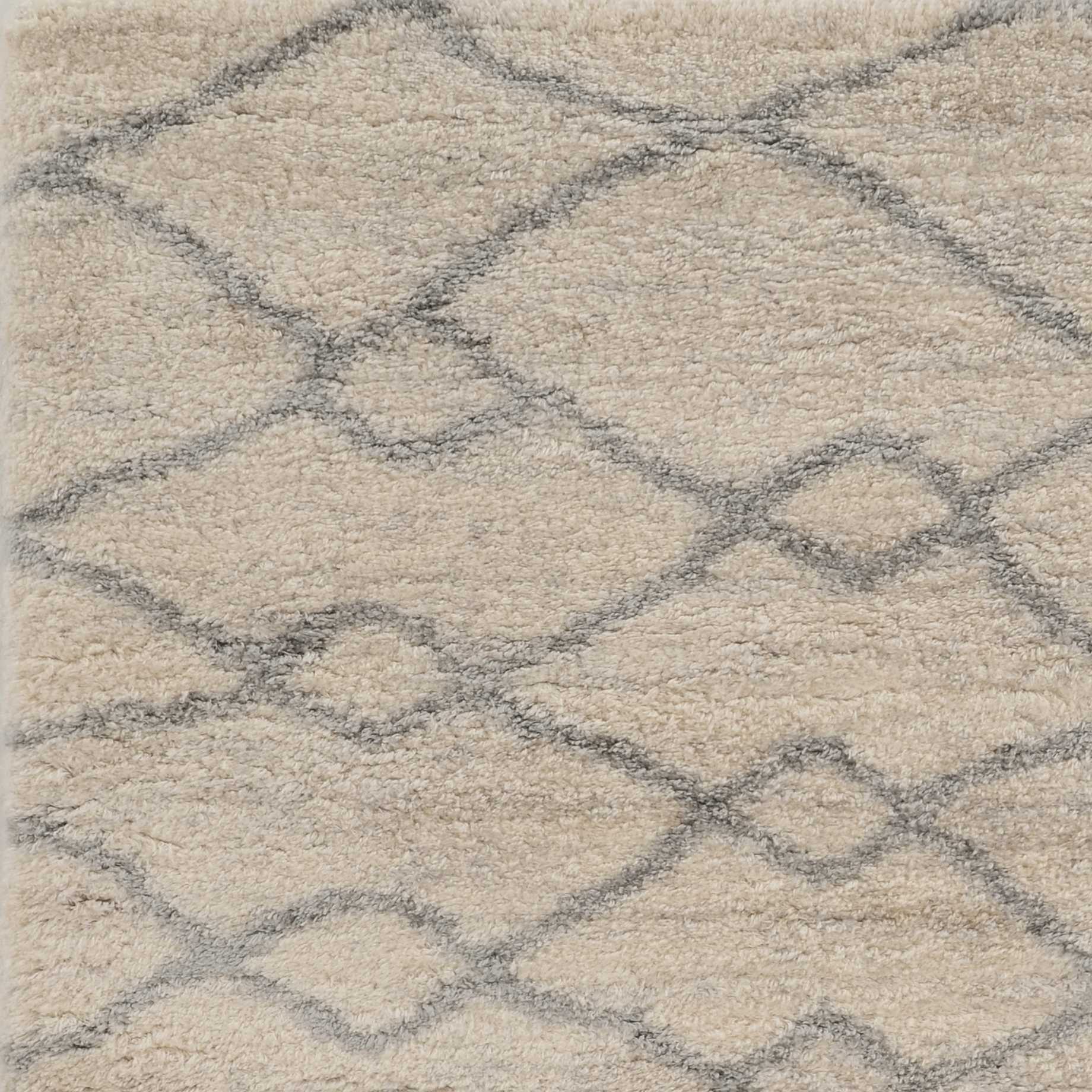 HomeRoots 7' x 9' Polypropylene Ivory or Grey Area Rug