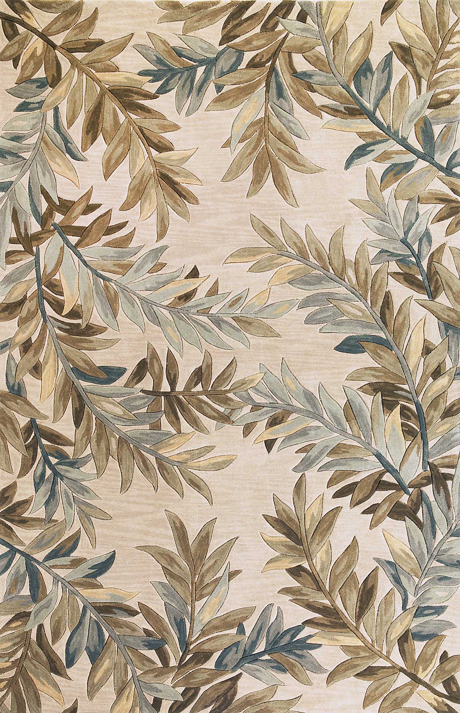 HomeRoots 7' x 9' Wool Ivory Area Rug
