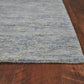 HomeRoots 7 x 9 Wool and Viscose Ocean Blue Area Rug