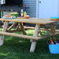 HomeRoots 70" x 50" x 29" Natural Wood Picnic Table