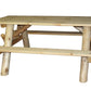 HomeRoots 70" x 50" x 29" Natural Wood Picnic Table