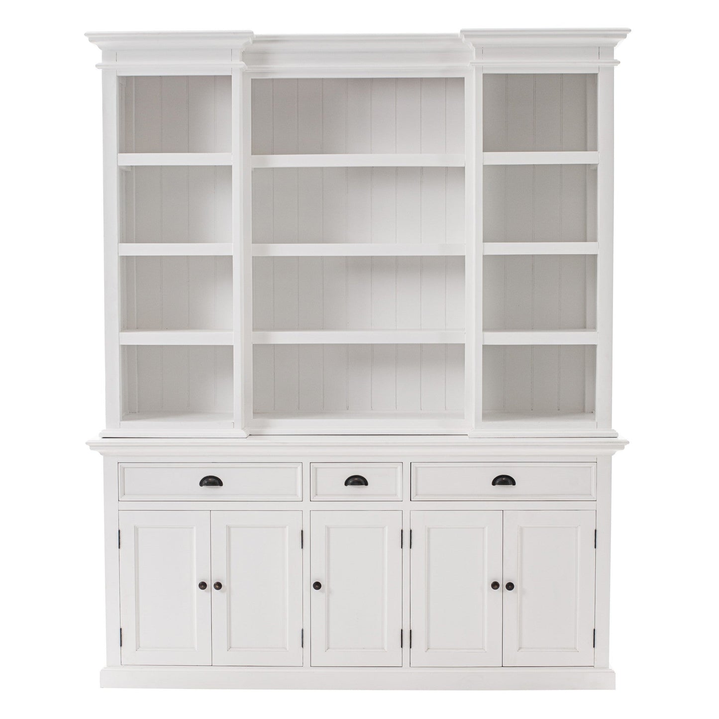 HomeRoots 71" Dining Hutch With Twelve Shelves And Three Drawers in White Finish