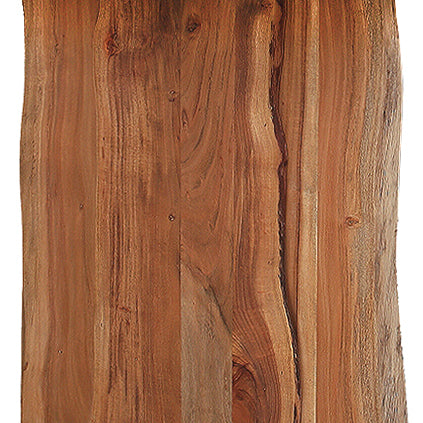 HomeRoots 71" Rectangular Solid Wood Dining Table in Brown Finish