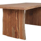 HomeRoots 71" Rectangular Solid Wood Dining Table in Brown Finish