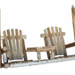 HomeRoots 71" x 24" x 49" Natural Wood Tete-A-Tete Porch Swing