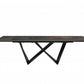 HomeRoots 71 x 35 x 30 Black Ceramic Metal Dining Table