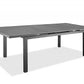 HomeRoots 71 x 43 x 30 Gray Aluminum Extendable Dining Table