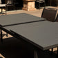 HomeRoots 71 x 43 x 30 Gray Aluminum Extendable Dining Table
