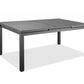 HomeRoots 71 x 43 x 30 Gray Aluminum Extendable Dining Table