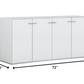 HomeRoots 72" x 22" x 35" White Buffet