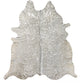 HomeRoots 72" x 84" Cowhide Area Rug With Gray and Silver Finish