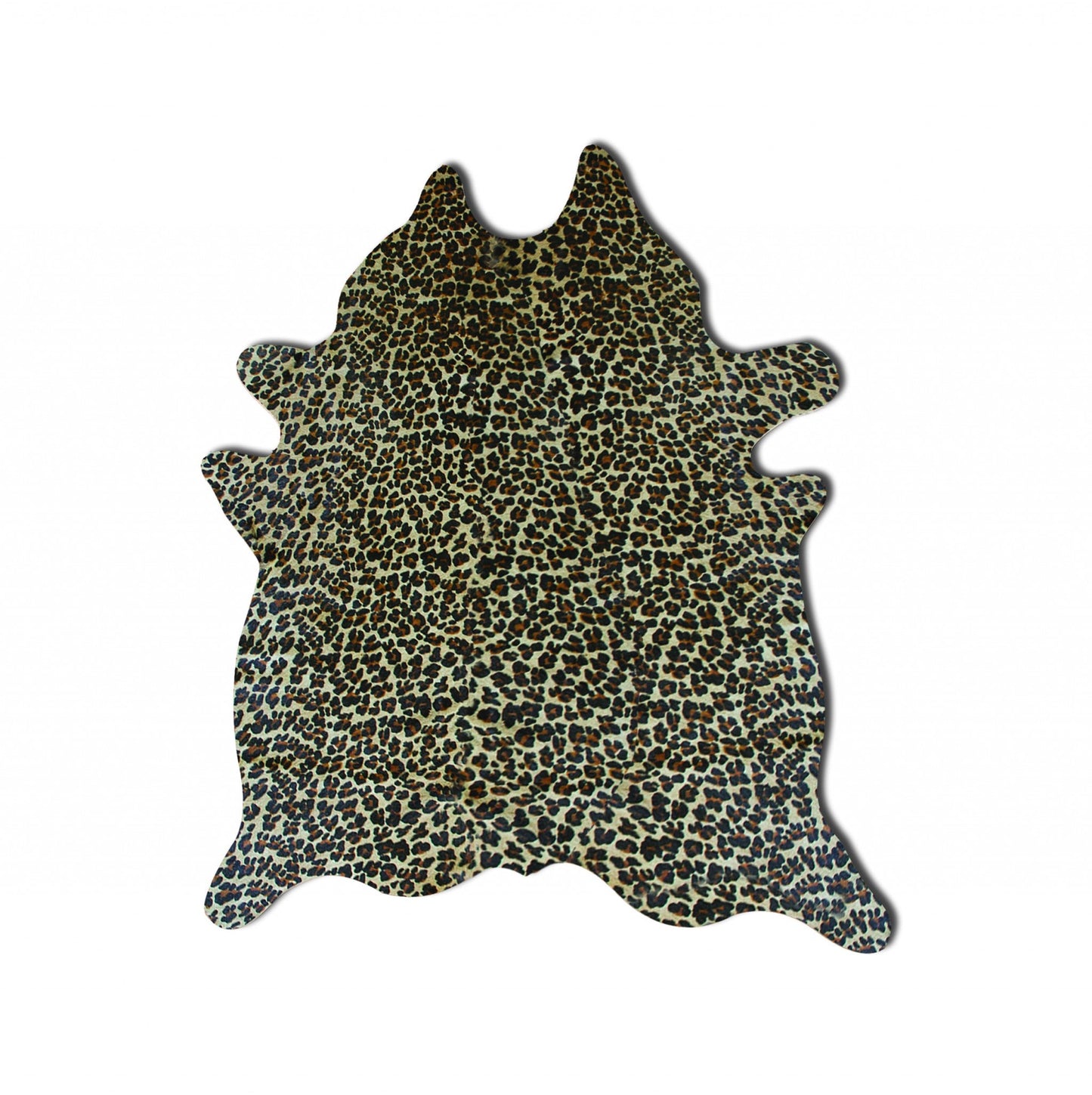 HomeRoots 72" x 84" Leopard Cowhide Rug