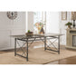 HomeRoots 76" x 36" x 30" Dining Table In Gray Oak And Sandy Gray Finish