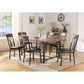 HomeRoots 76" x 36" x 30" Dining Table In Weathered Dark Oak And Dark Bronze Finish