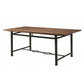 HomeRoots 76" x 36" x 30" Dining Table In Weathered Dark Oak And Dark Bronze Finish