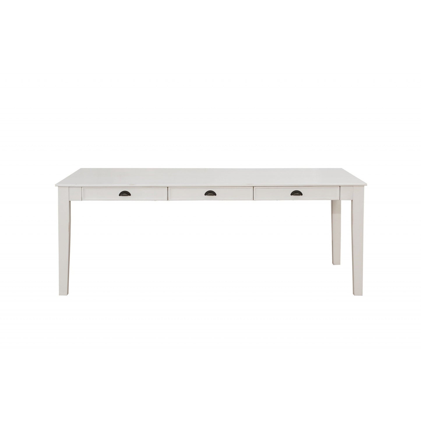 HomeRoots 78" x 42" x 30" Poplar Dining Table In Antique White Finish